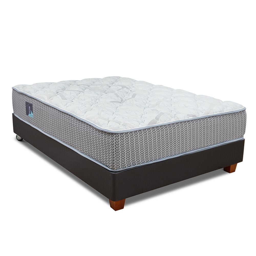 CAMA AMERICANA DRIMER POCKET NOVO 2 PLAZAS GRIS OSCURO - 1