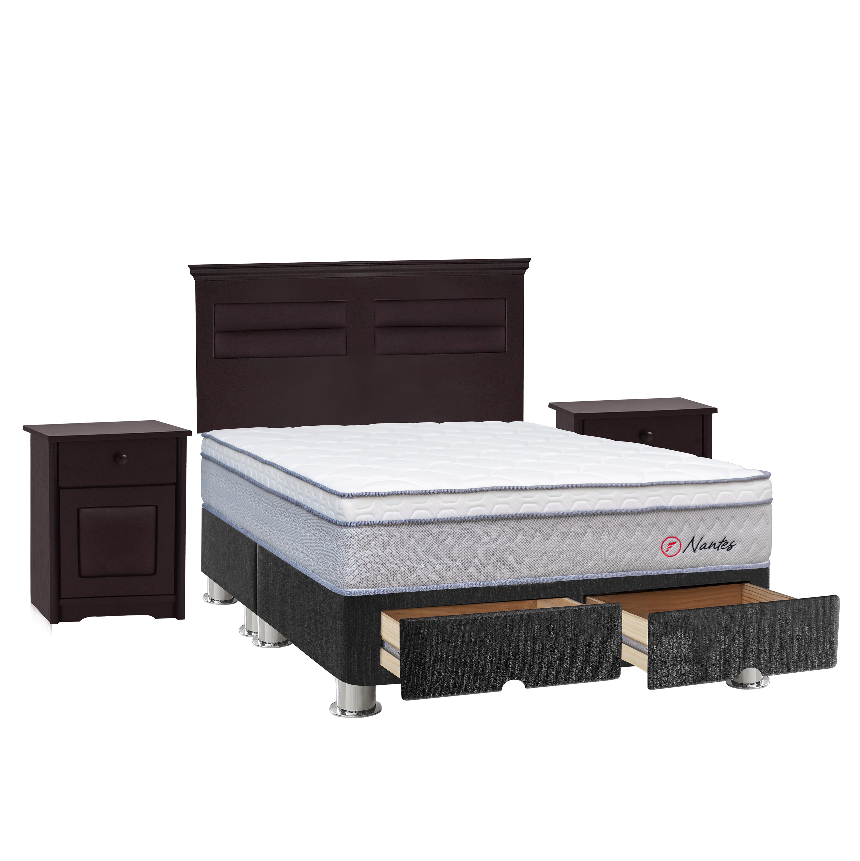 DORMITORIO AMERICANO FORLI NANTES QUEEN CON CAJONES GENOVA - 2