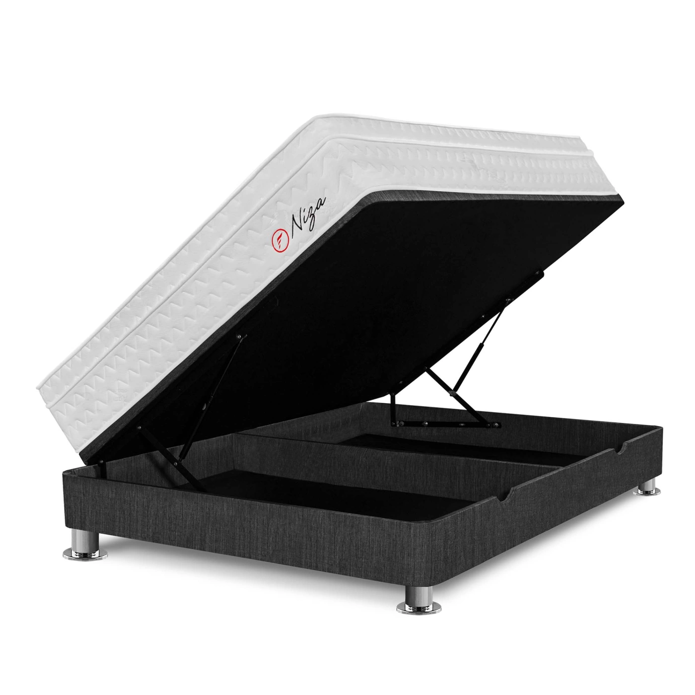 CAMA BOXET FORLI NIZA 2 PLAZAS GRIS - 2