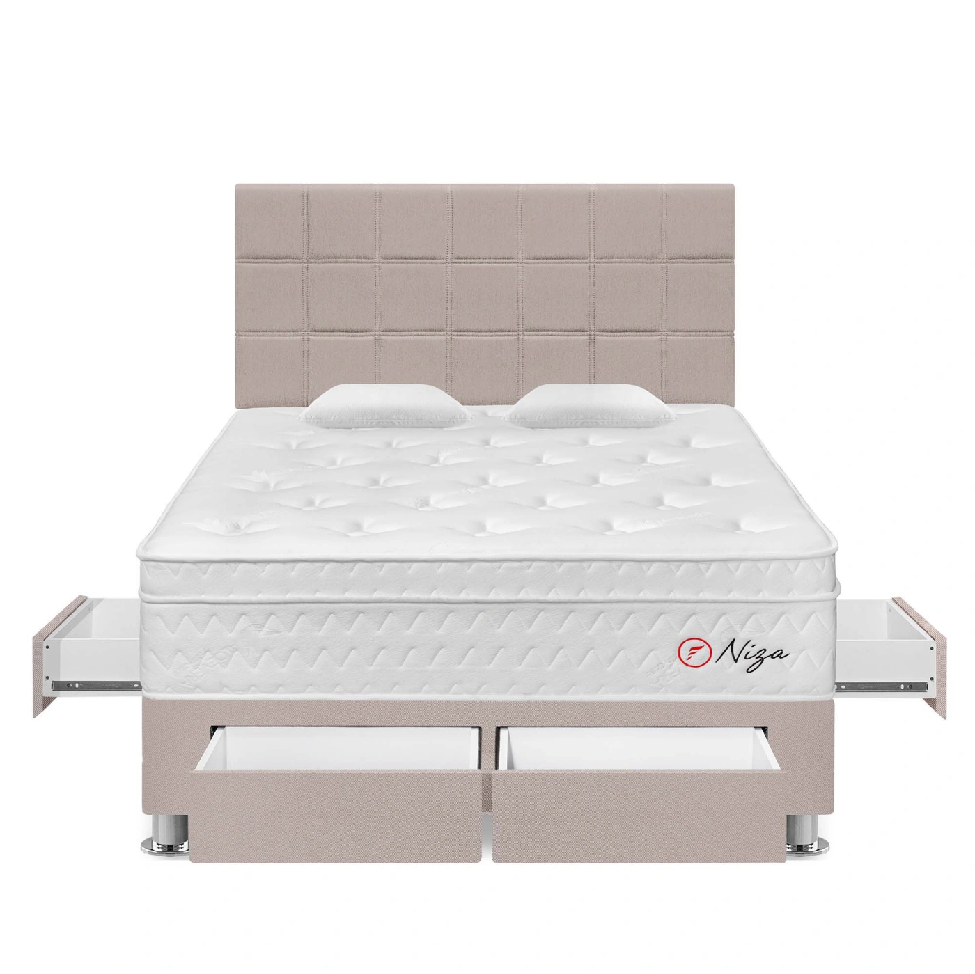 DORMITORIO AMERICANO FORLI NIZA 2 PLAZAS CON CAJONES BEIGE - 1
