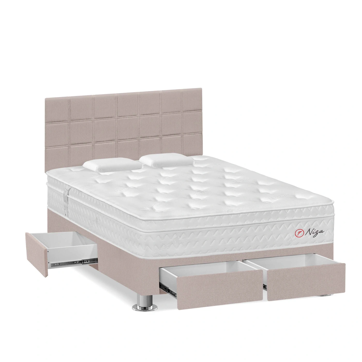 DORMITORIO AMERICANO FORLI NIZA 2 PLAZAS CON CAJONES BEIGE - 2