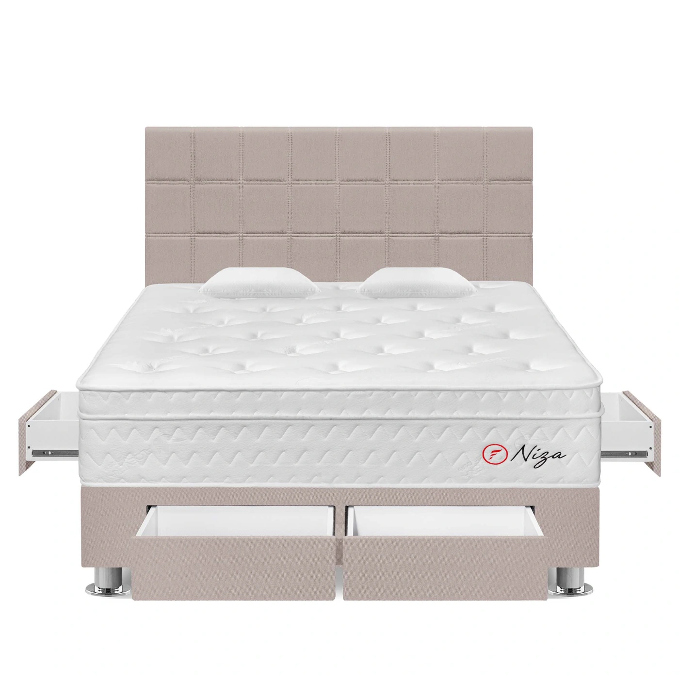 DORMITORIO AMERICANO FORLI NIZA QUEEN CON CAJONES BEIGE - 1