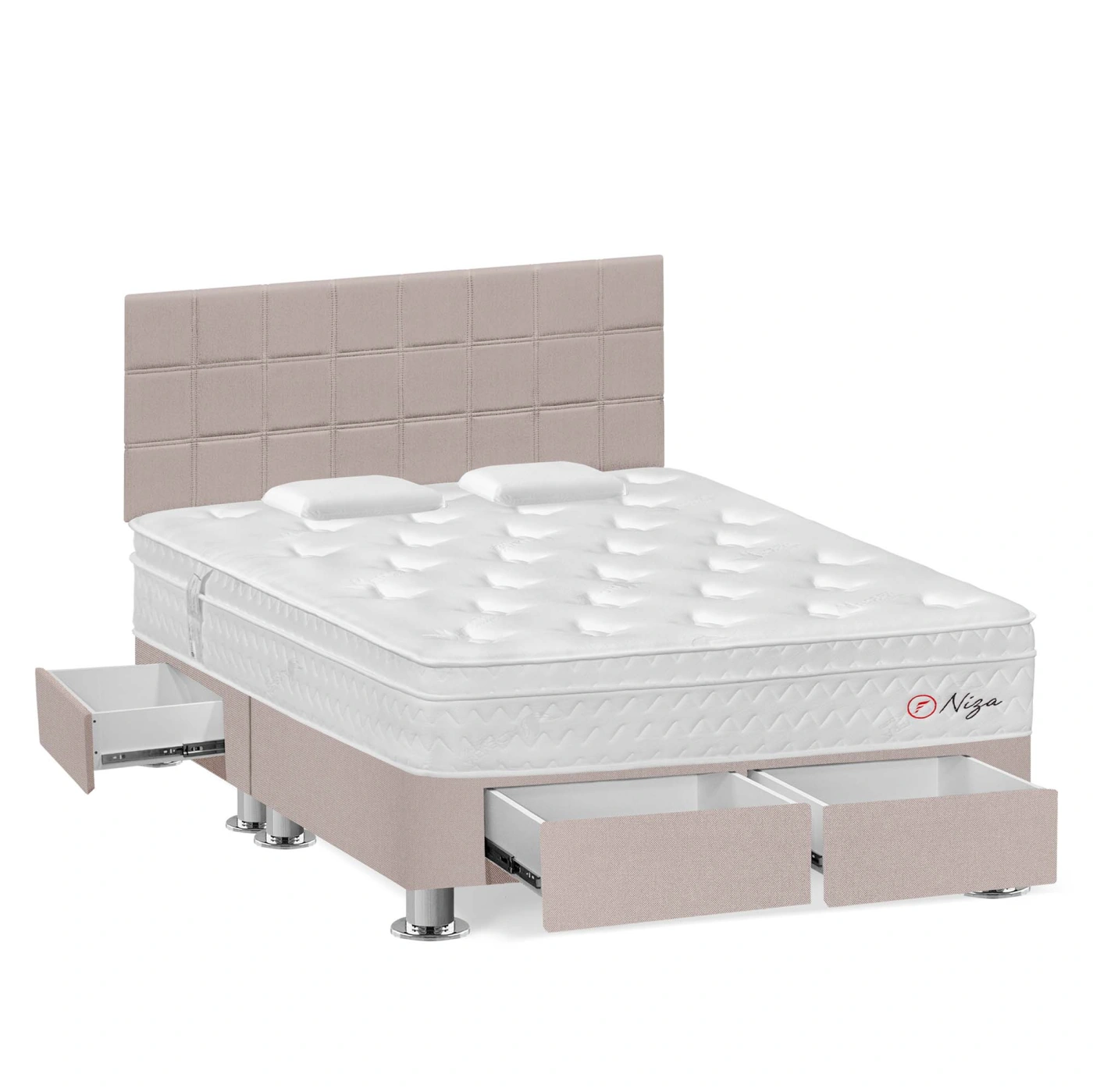 DORMITORIO AMERICANO FORLI NIZA QUEEN CON CAJONES BEIGE - 2