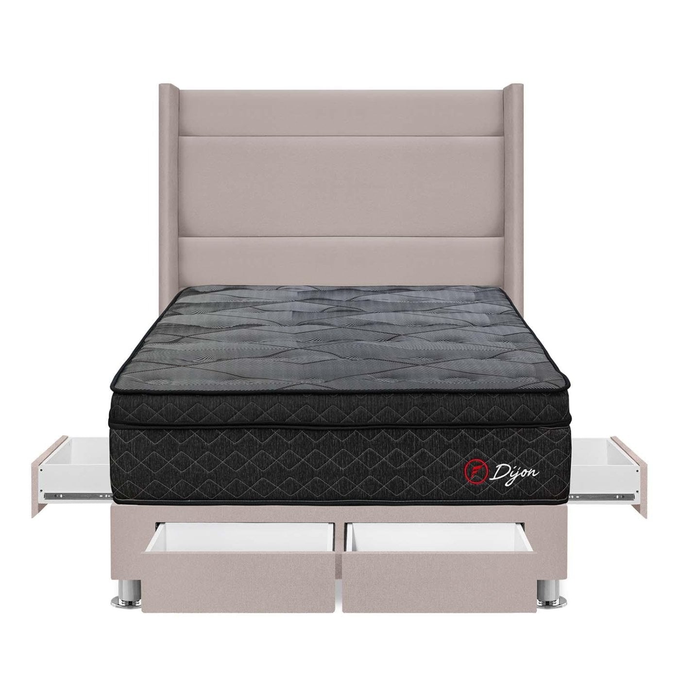 DORMITORIO AMERICANO FORLI DIJON 2 PLAZAS CON CAJONES BEIGE - 1