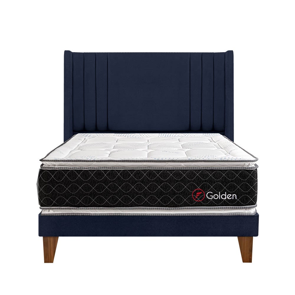 DORMITORIO EUROPEO FORLI GOLDEN 2 PLAZAS DE LUXE AZUL - 1