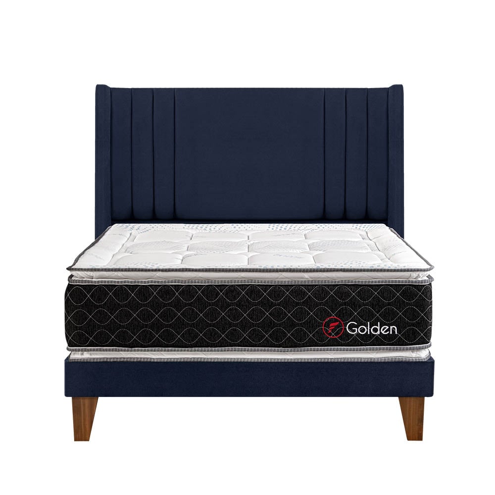 DORMITORIO EUROPEO FORLI GOLDEN KING DE LUXE AZUL - 1