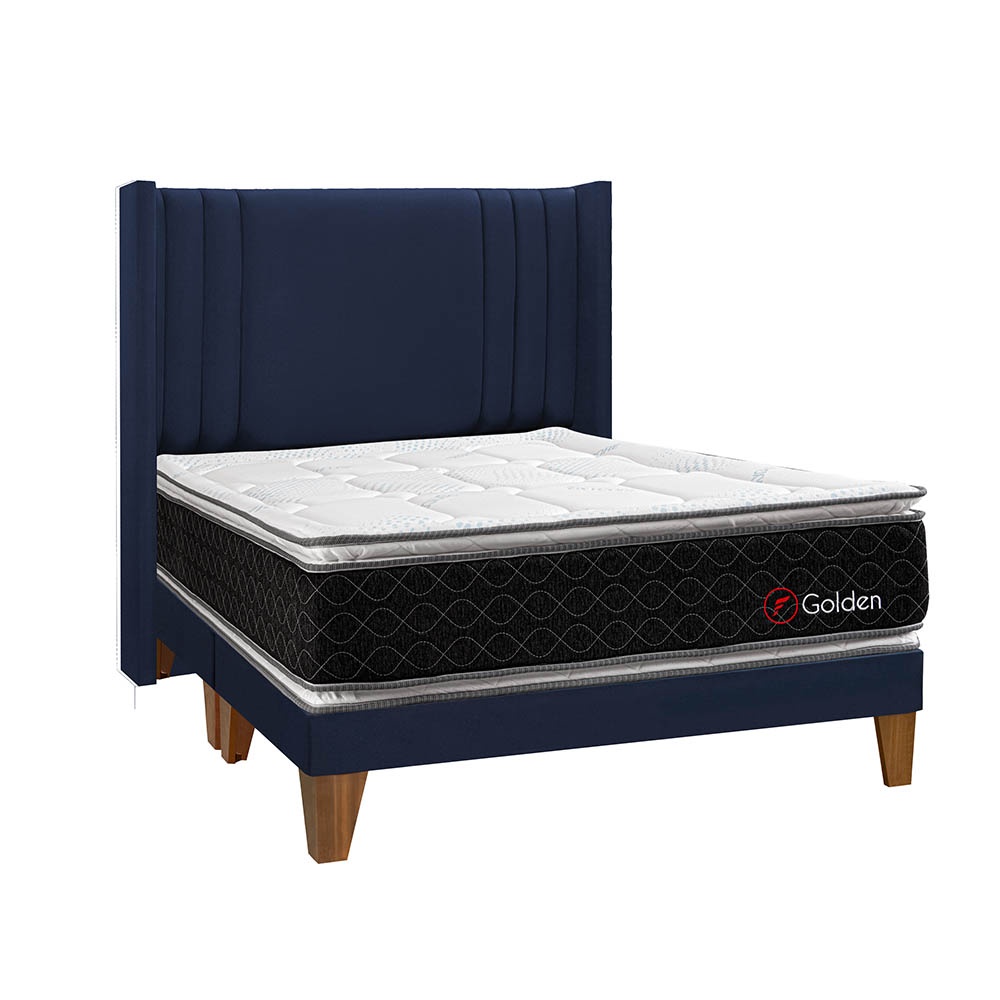 DORMITORIO EUROPEO FORLI GOLDEN KING DE LUXE AZUL - 2