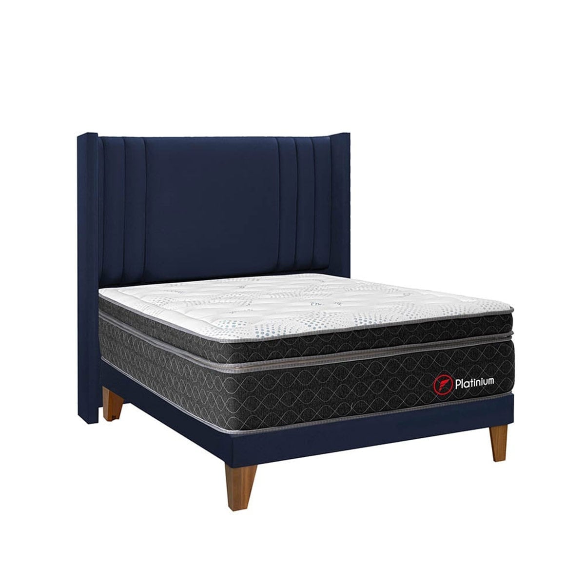 DORMITORIO EUROPEO FORLI PLATINIUM 2 PLAZAS DE LUXE AZUL - 2