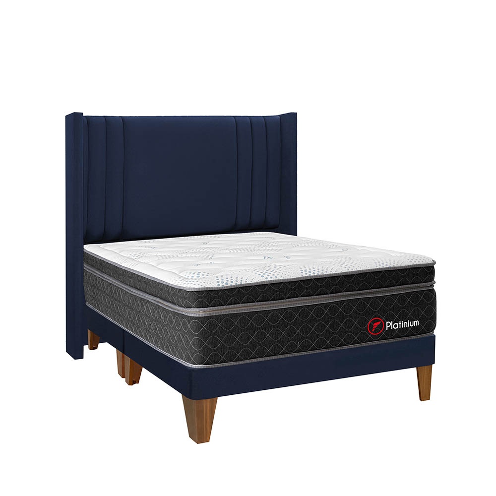 DORMITORIO EUROPEO FORLI GOLDEN QUEEN PLATINIUM DE LUXE AZUL - 2