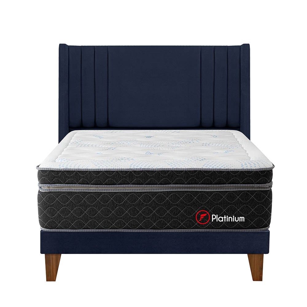 DORMITORIO EUROPEO FORLI GOLDEN KING PLATINIUM DE LUXE AZUL - 1