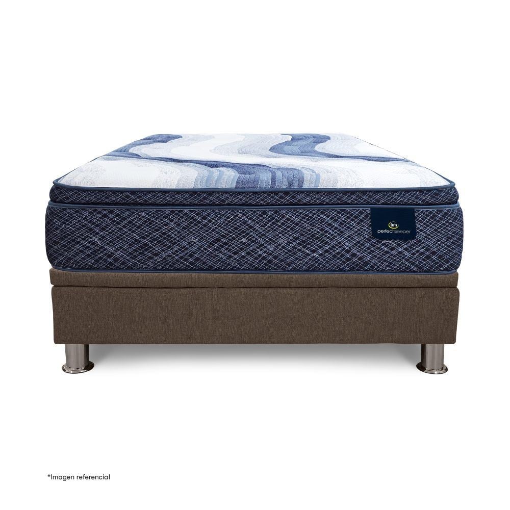 CAMA BOXET SERTA CHARLOTTE SKY QUEEN MARRÓN - 2