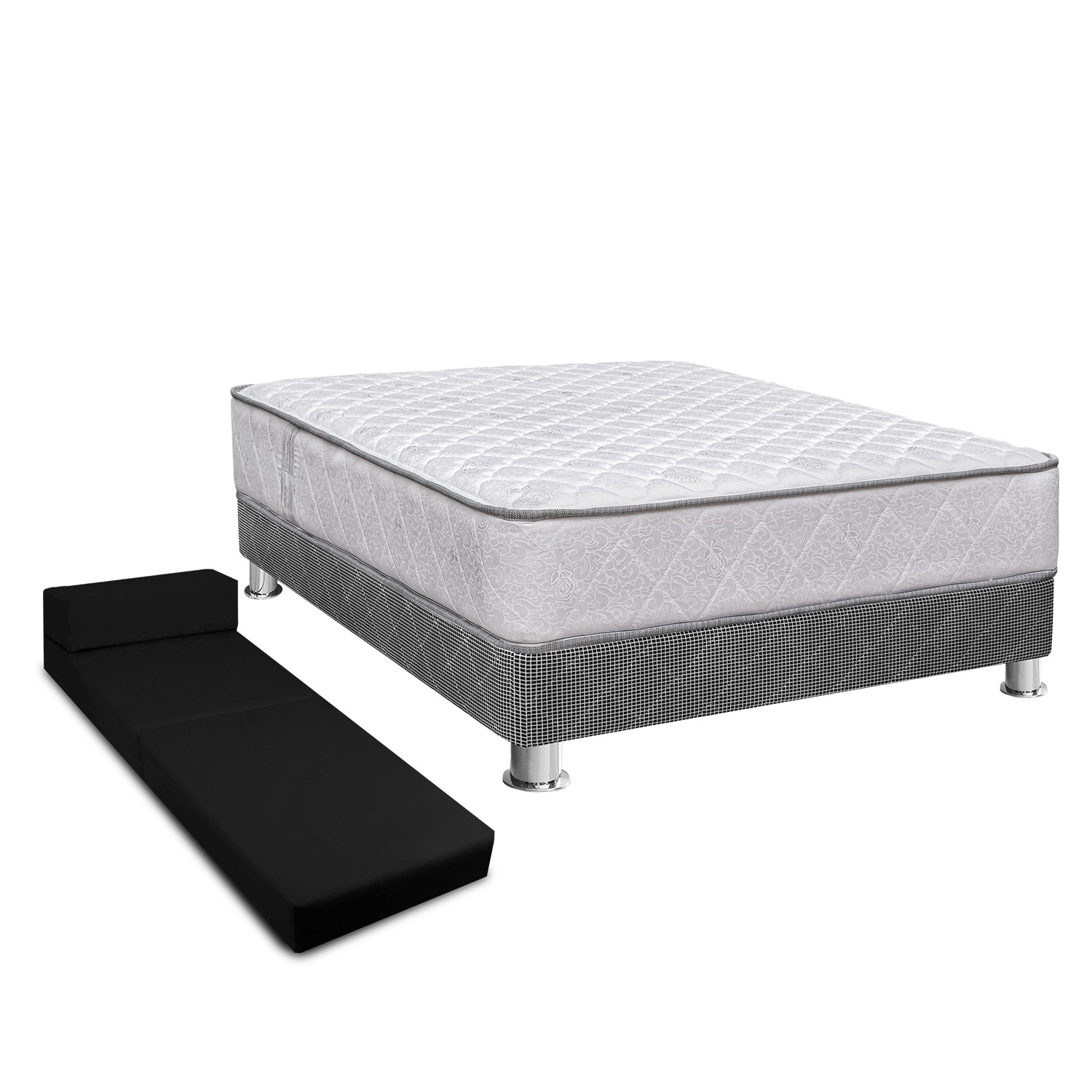 CAMA AMERICANA RIZZOLI PALERMO 2 PLAZAS GRIS + SOFA CAMA - 5
