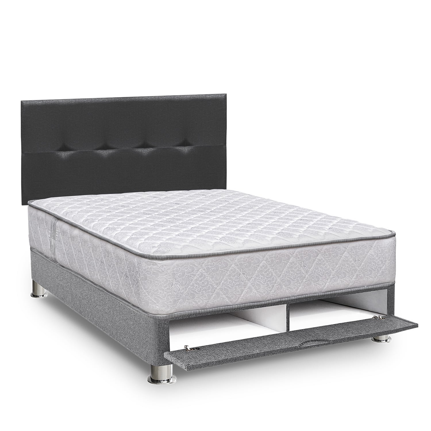 DORMITORIO AMERICANO RIZZOLI PALERMO 2 PLAZAS CON SABANERA GRIS - 2