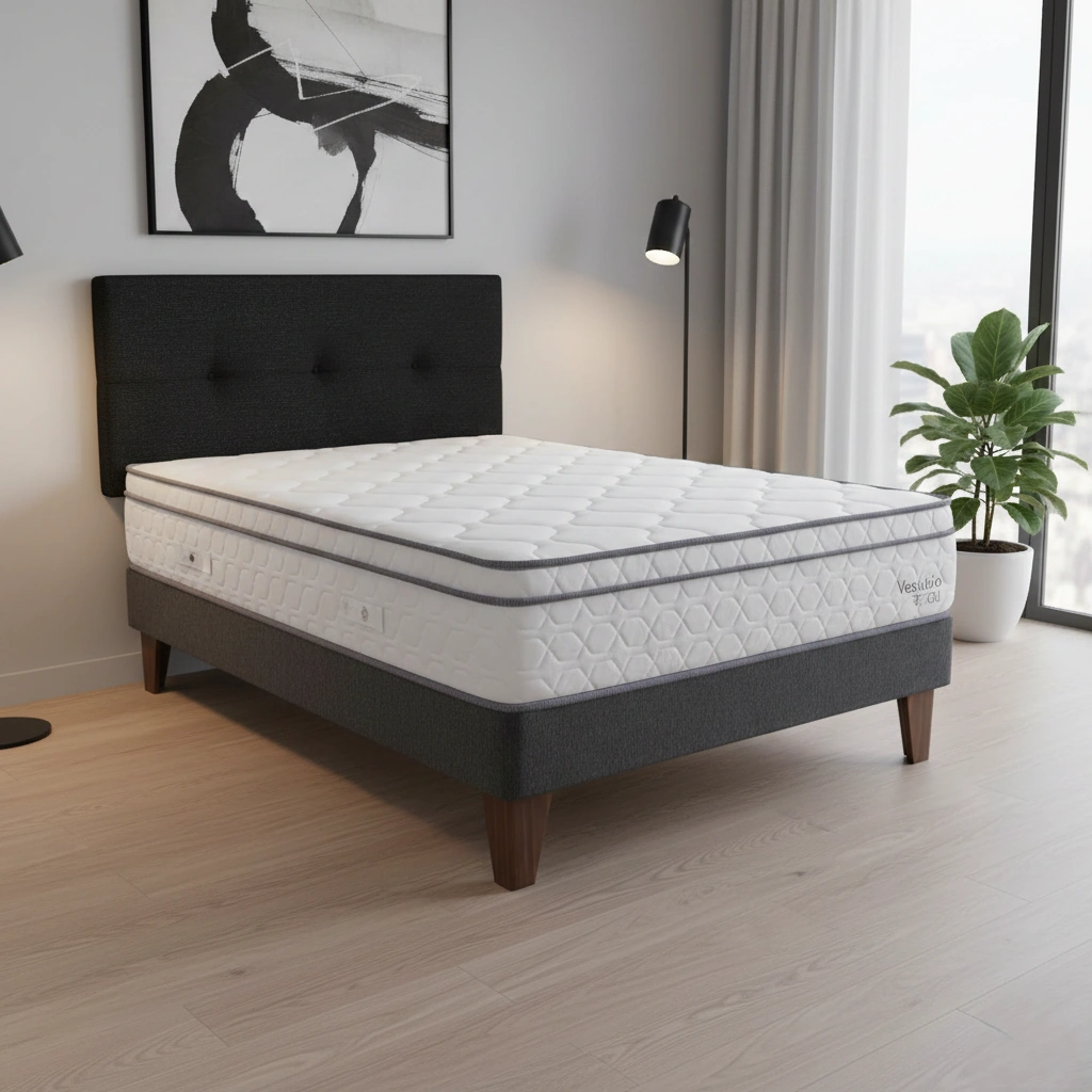 DORMITORIO EUROPEO RIZZOLI VESUBIO 1.5 PLAZAS GRIS - 1