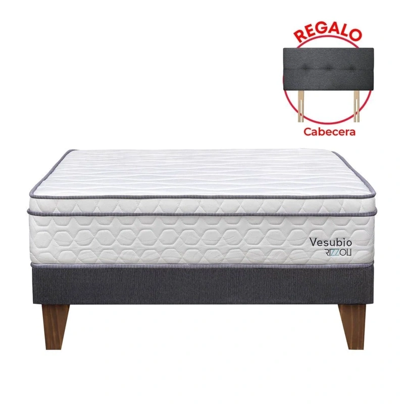 DORMITORIO EUROPEO RIZZOLI VESUBIO 2 PLAZAS GRIS - 2