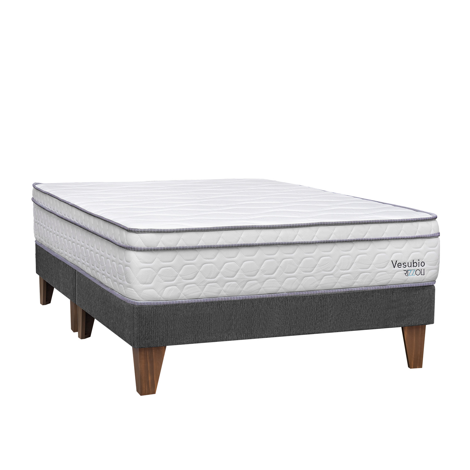 CAMA EUROPEA RIZZOLI VESUBIO QUEEN GRIS - 2