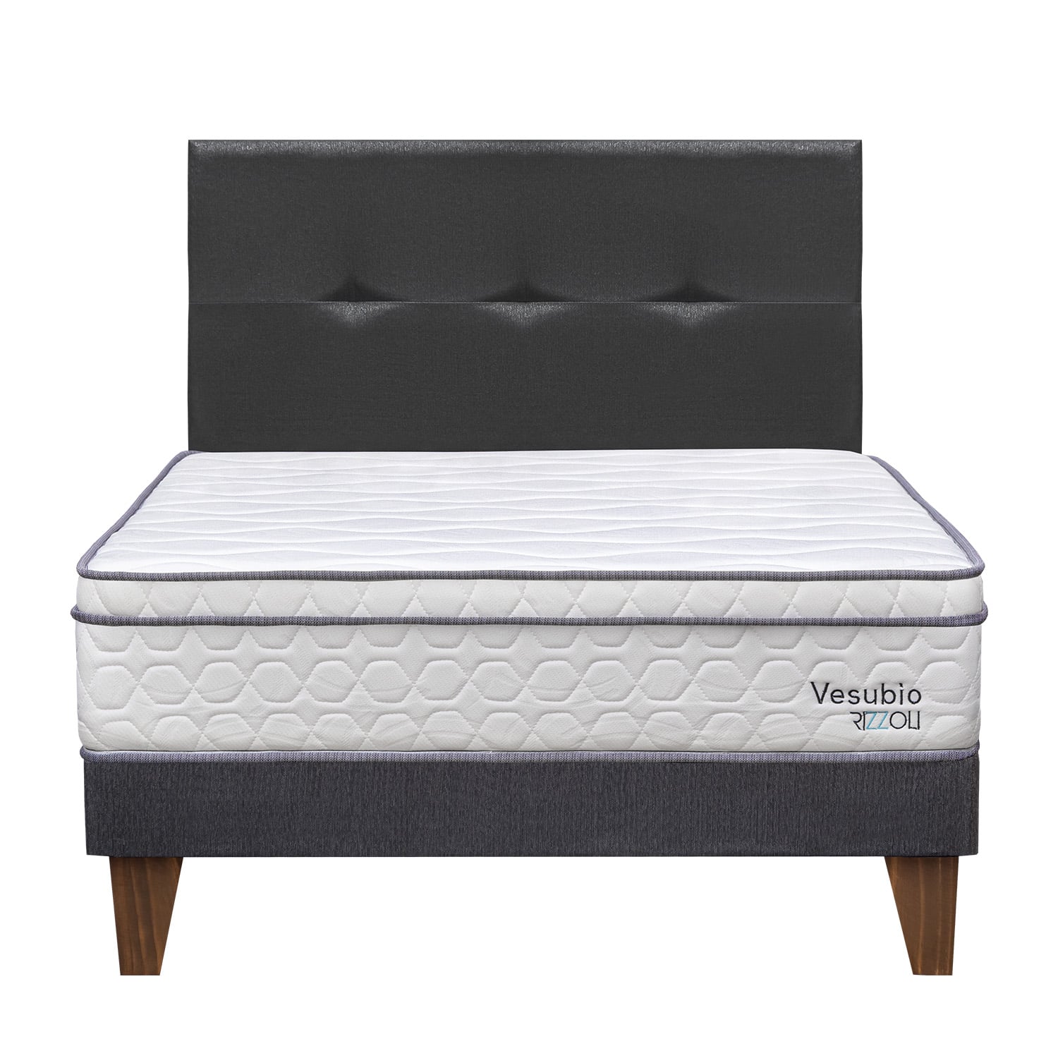 DORMITORIO EUROPEO RIZZOLI VESUBIO 1.5 PLAZAS GRIS - 1
