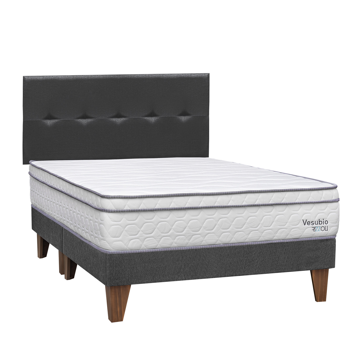 DORMITORIO EUROPEO RIZZOLI VESUBIO QUEEN GRIS - 2