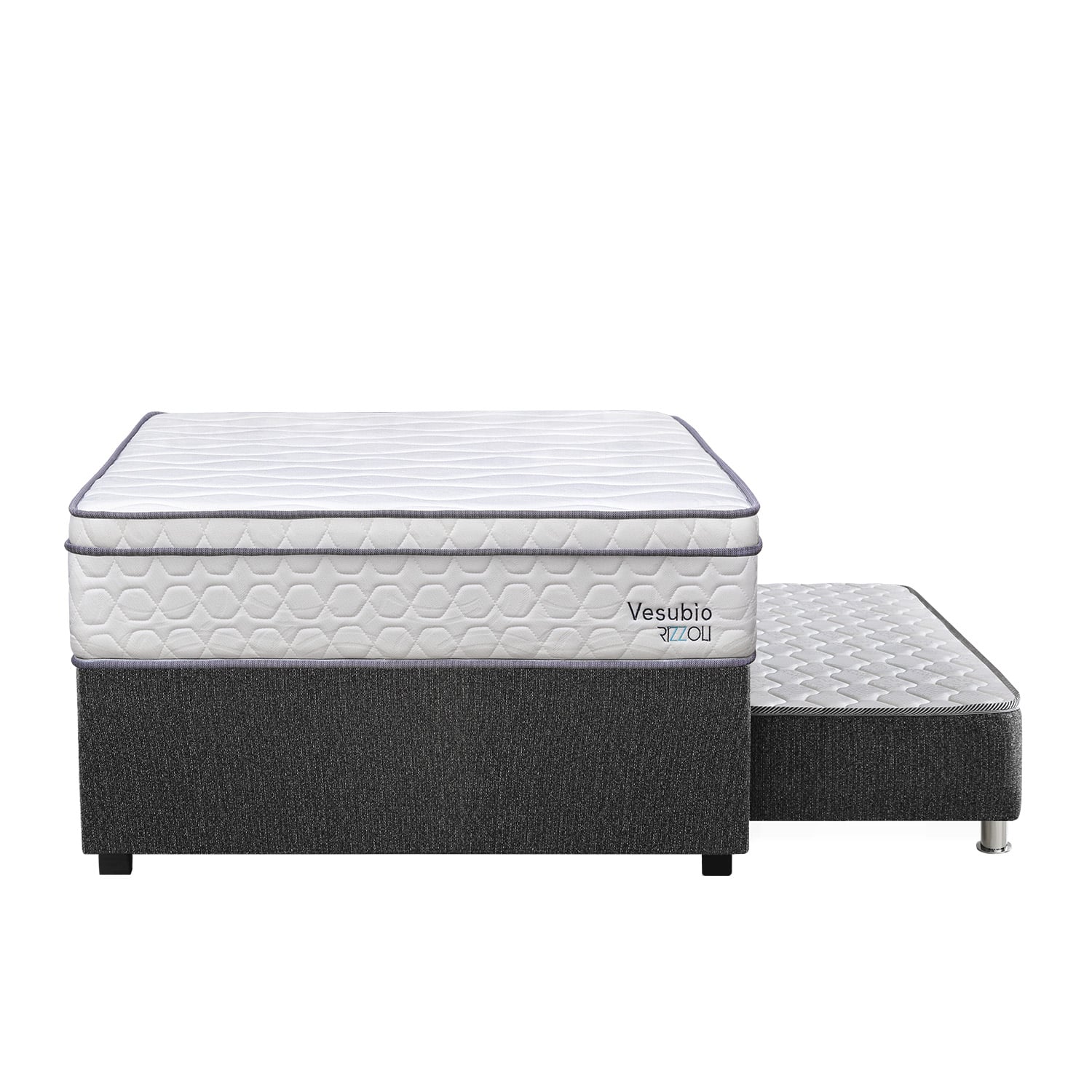 CAMA DIVÁN RIZZOLI VESUBIO 1.5 PLAZAS GRIS - 2