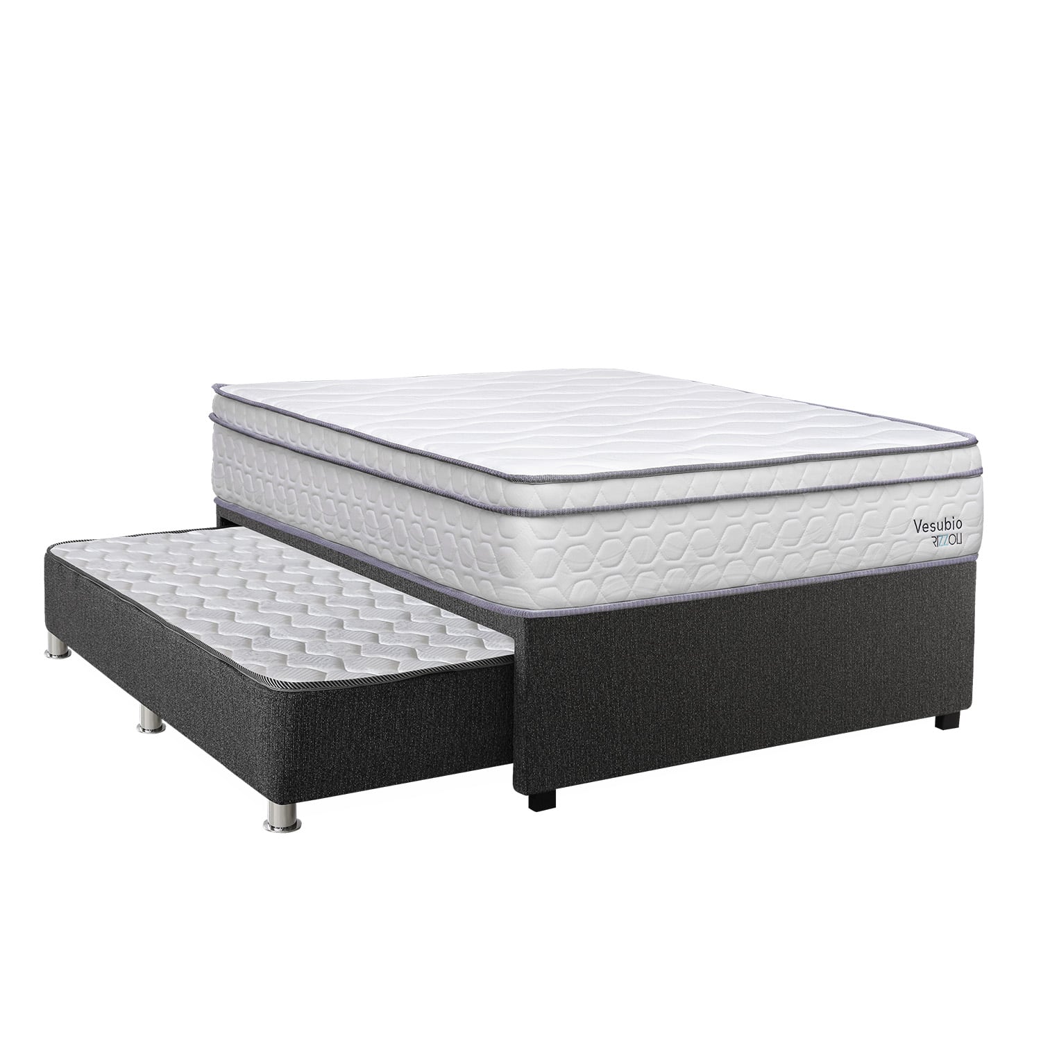 CAMA DIVÁN RIZZOLI VESUBIO 2 PLAZAS GRIS - 1