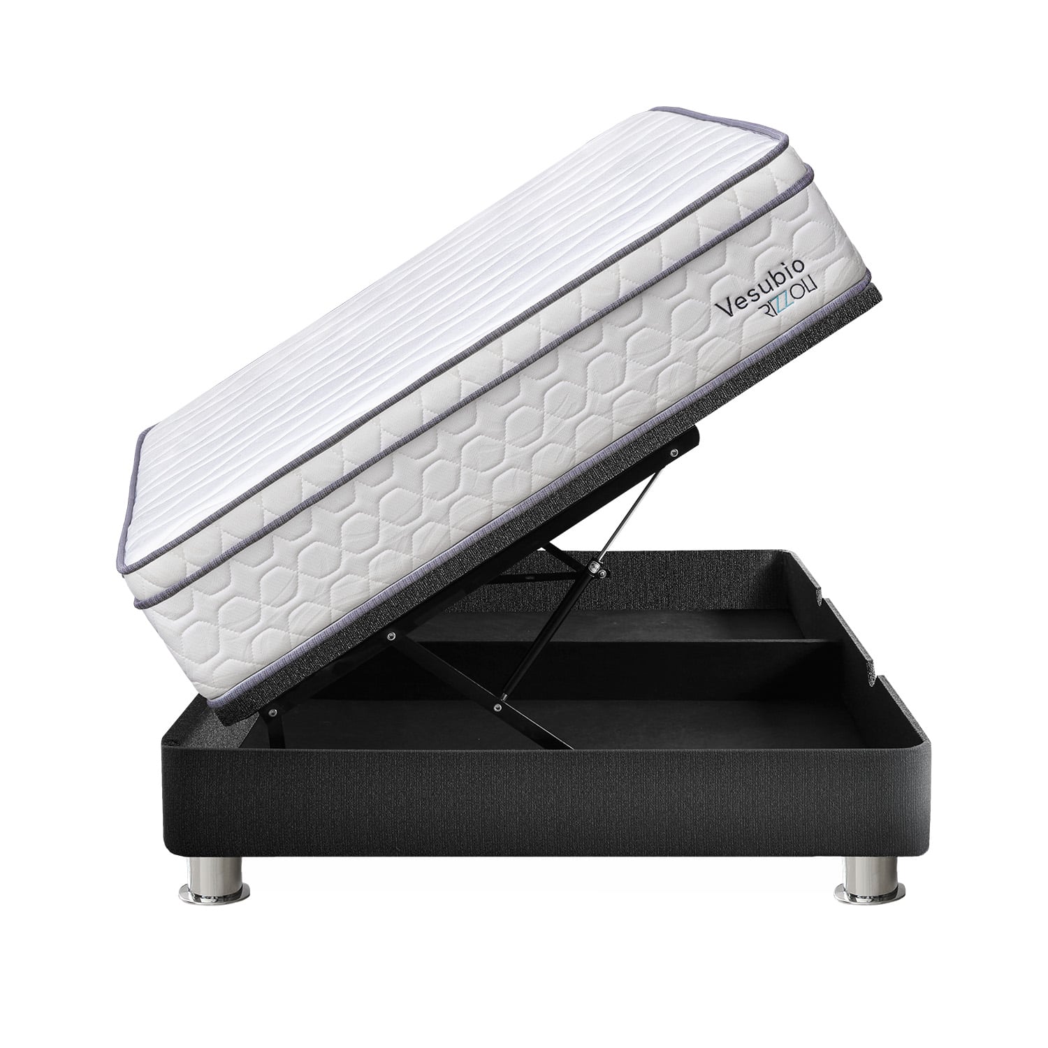 CAMA BOXET RIZZOLI VESUBIO 2 PLAZAS GRIS - 2
