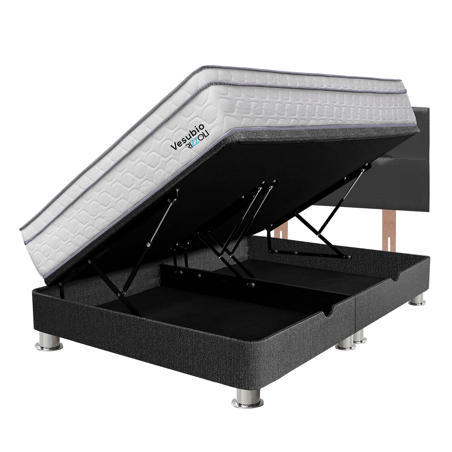 DORMITORIO BOXET RIZZOLI VESUBIO QUEEN GRIS - 1