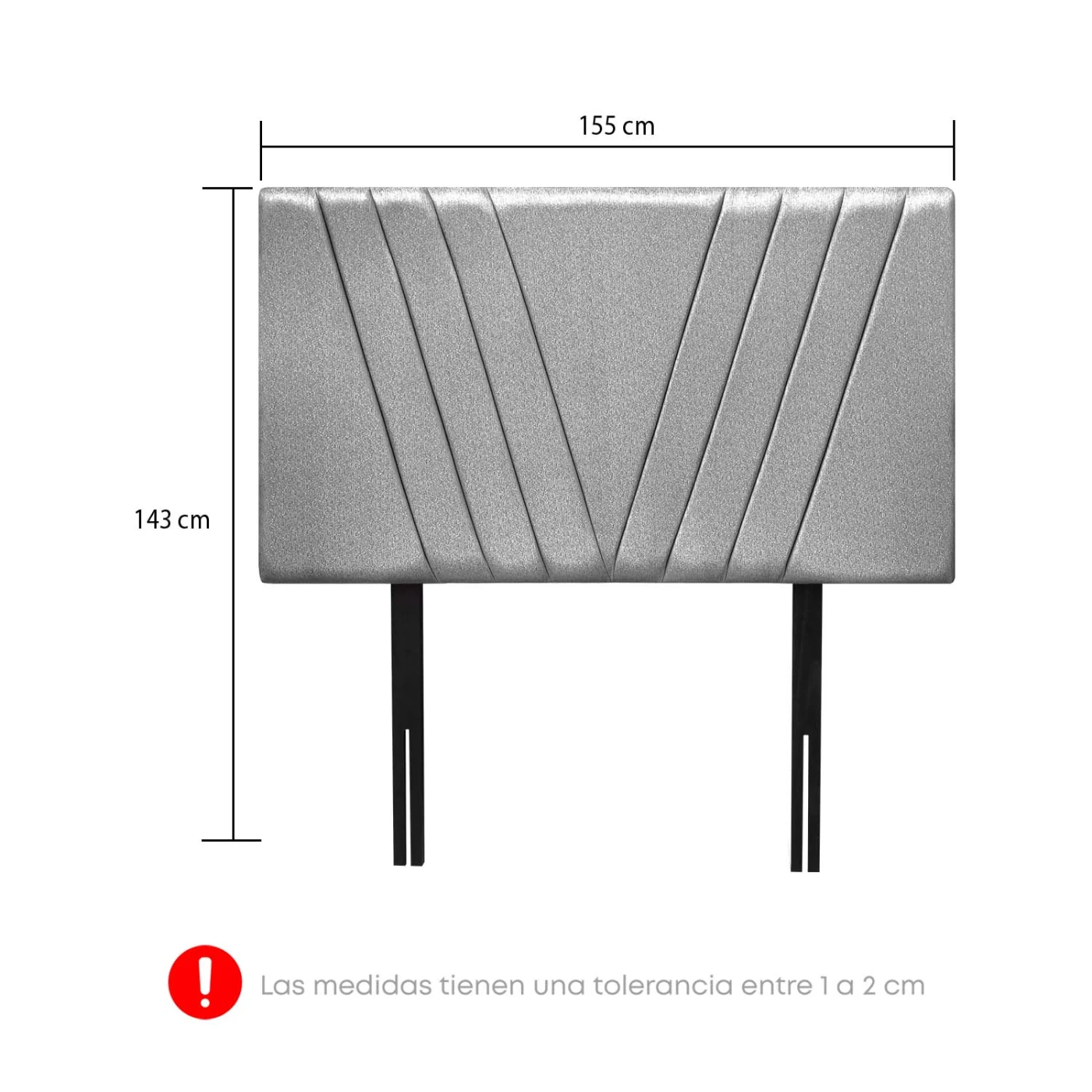 DORMITORIO AMERICANO RIZZOLI TARENTO QUEEN CON CAJONES PLATA + VELADOR - 8