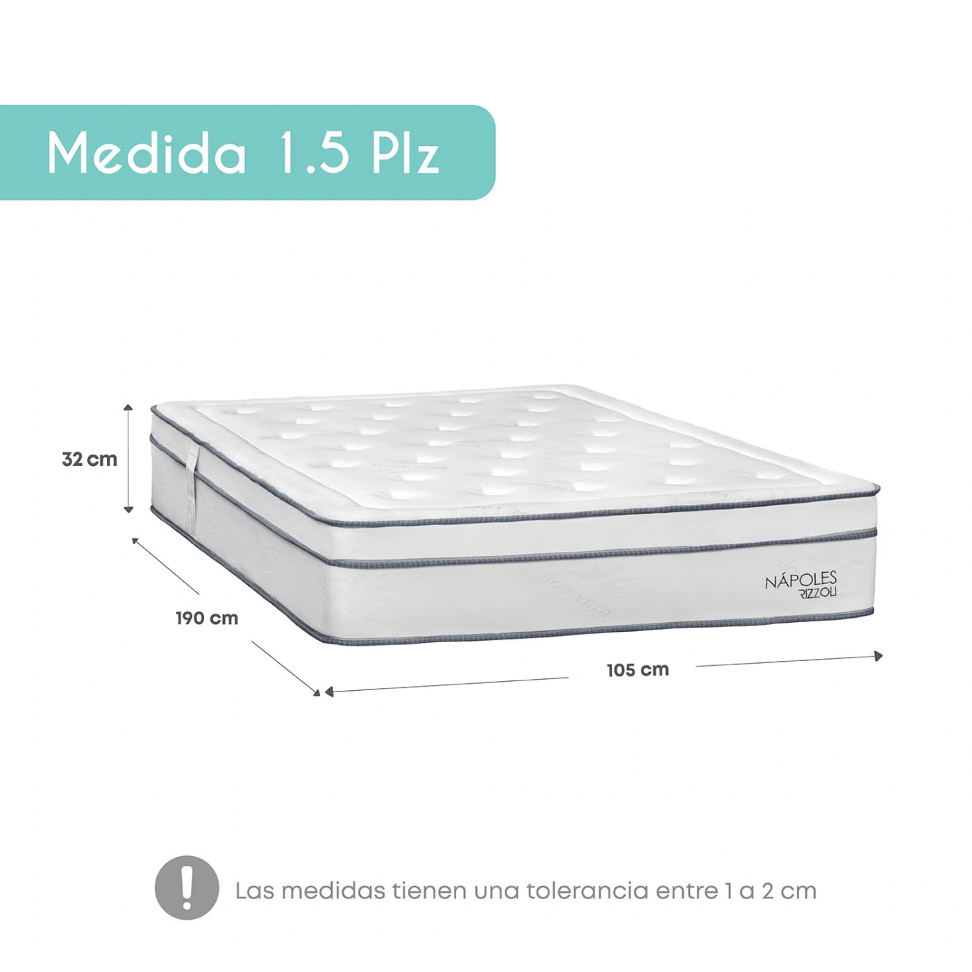 COLCHON NAPOLES POCKET 1.5 PLAZAS - 6