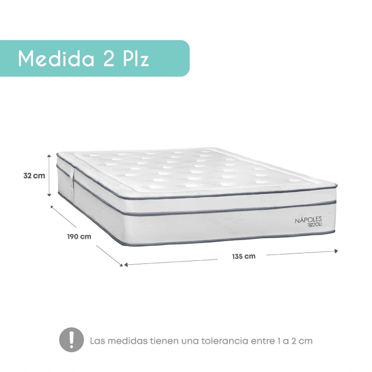 DORMITORIO BOXET RIZZOLI NAPOLES 2 PLAZAS GRIS - 7