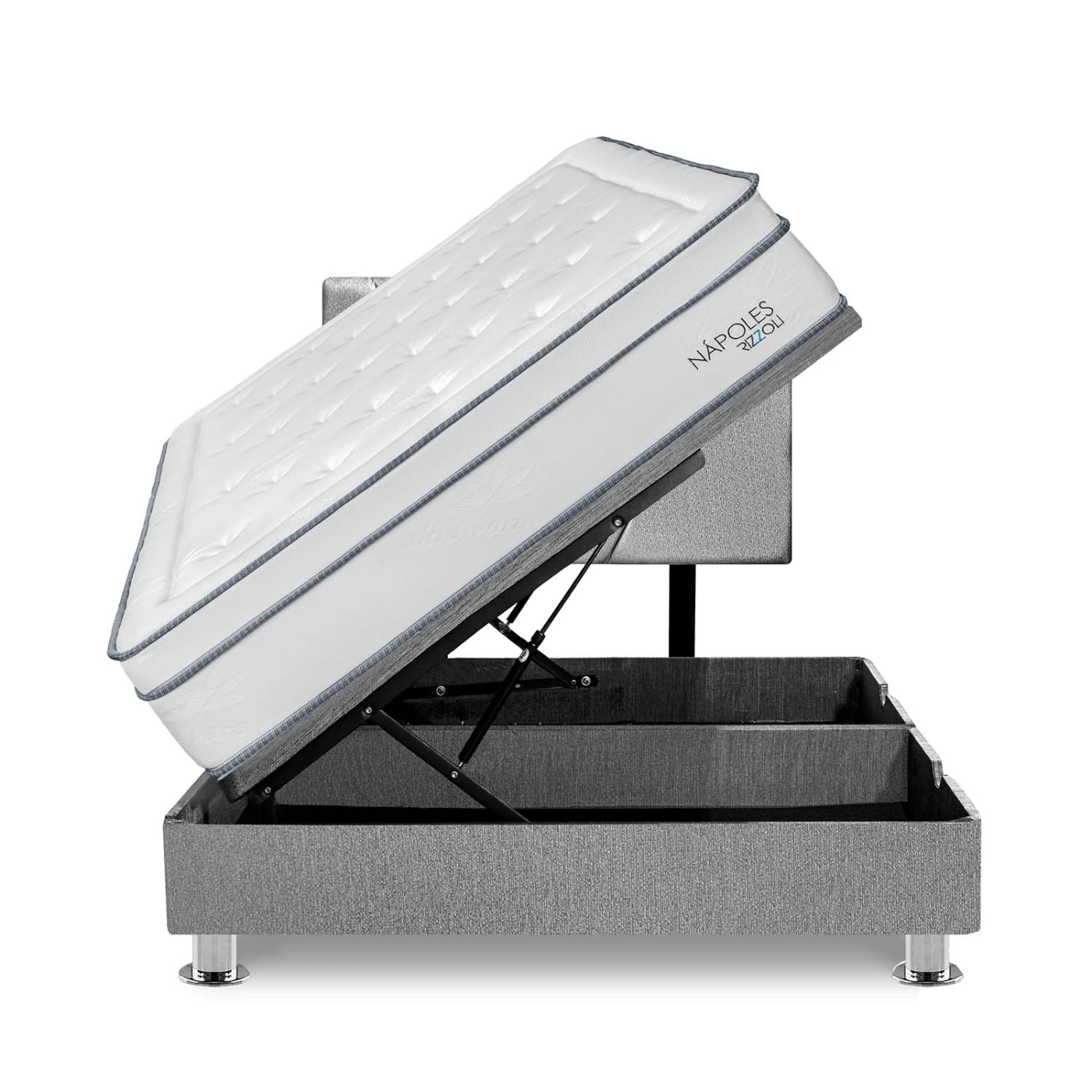 DORMITORIO BOXET RIZZOLI NAPOLES 1.5 PLAZAS PLATA - 1