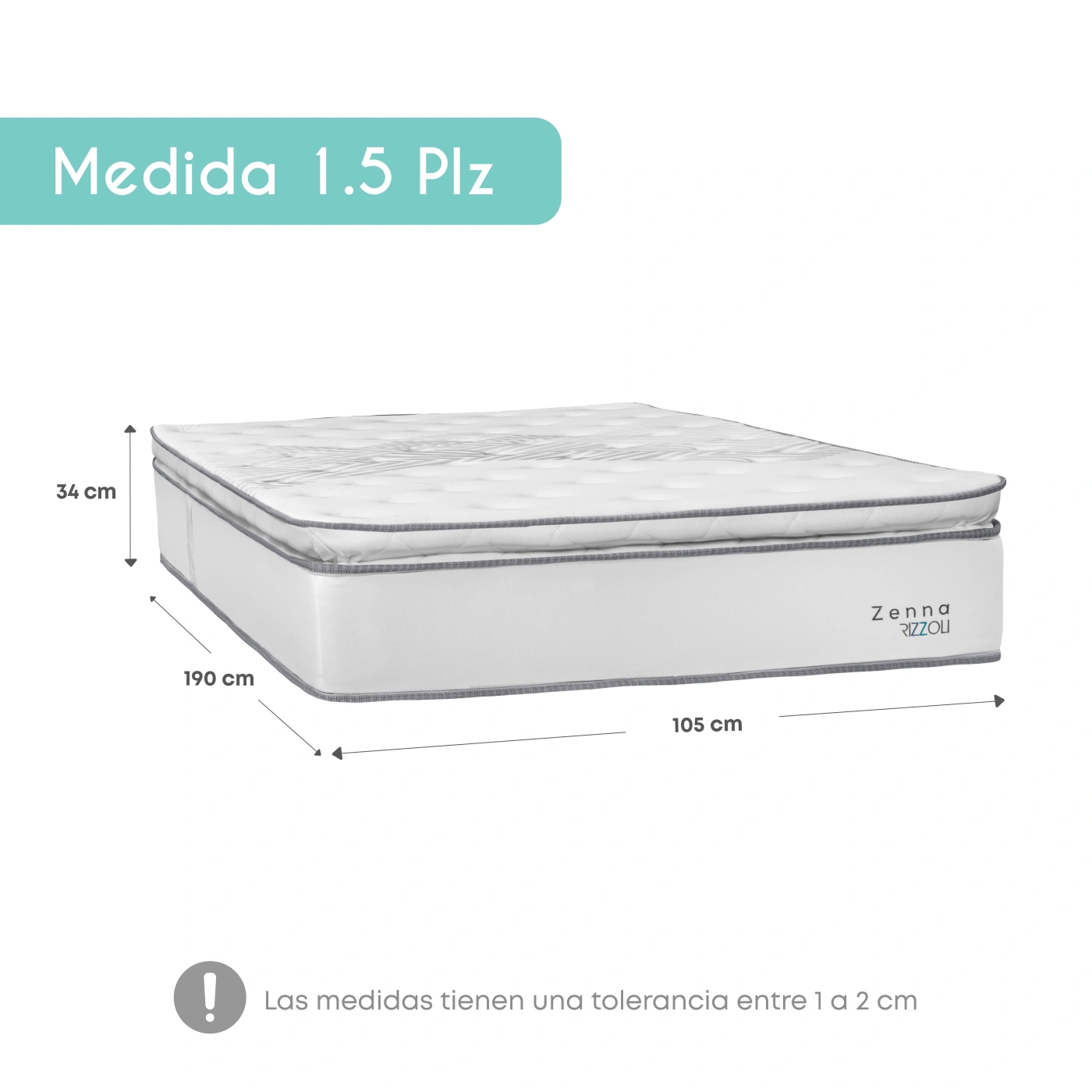 COLCHÓN RIZZOLI ZENNA 1.5 PLAZAS - 6