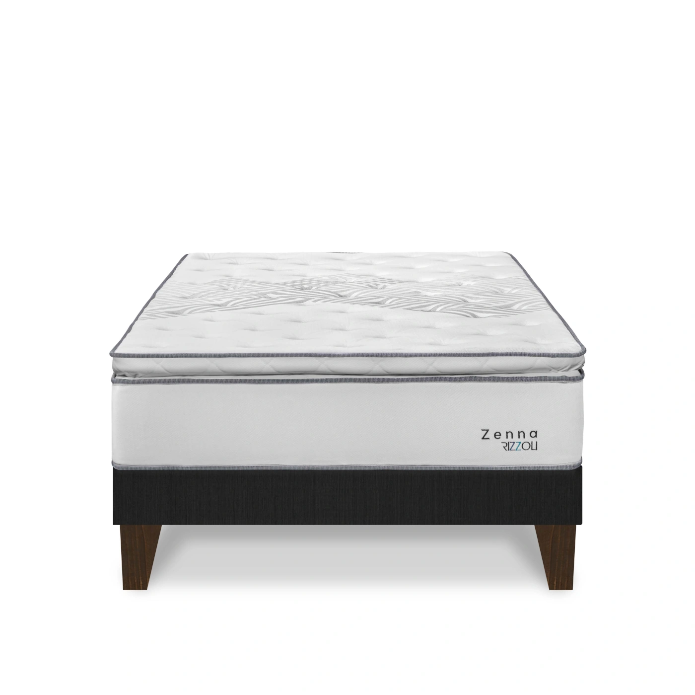 CAMA EUROPEA RIZZOLI ZENNA 1.5 PLAZAS GRIS - 1