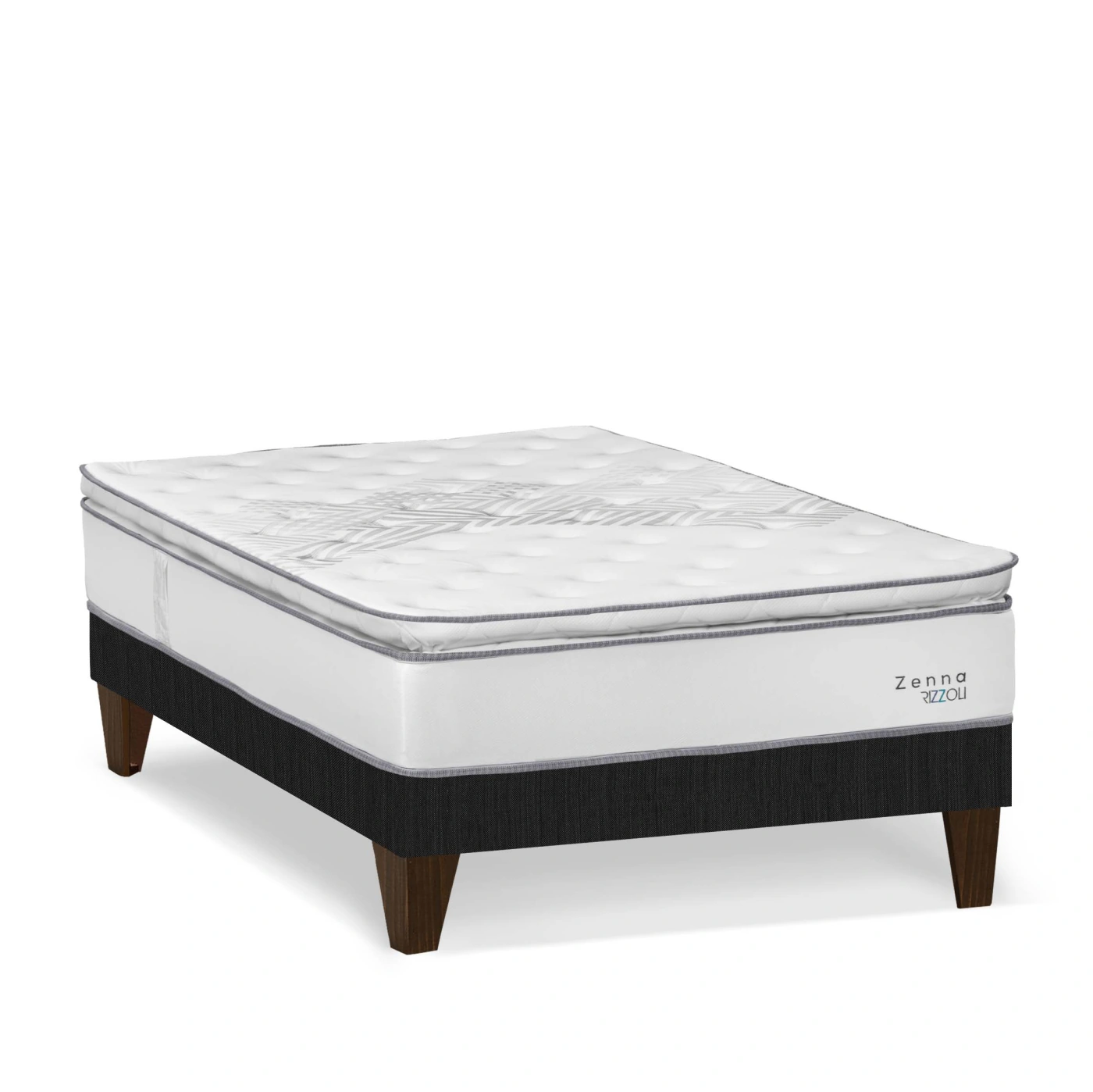 CAMA EUROPEA RIZZOLI ZENNA 1.5 PLAZAS GRIS - 2