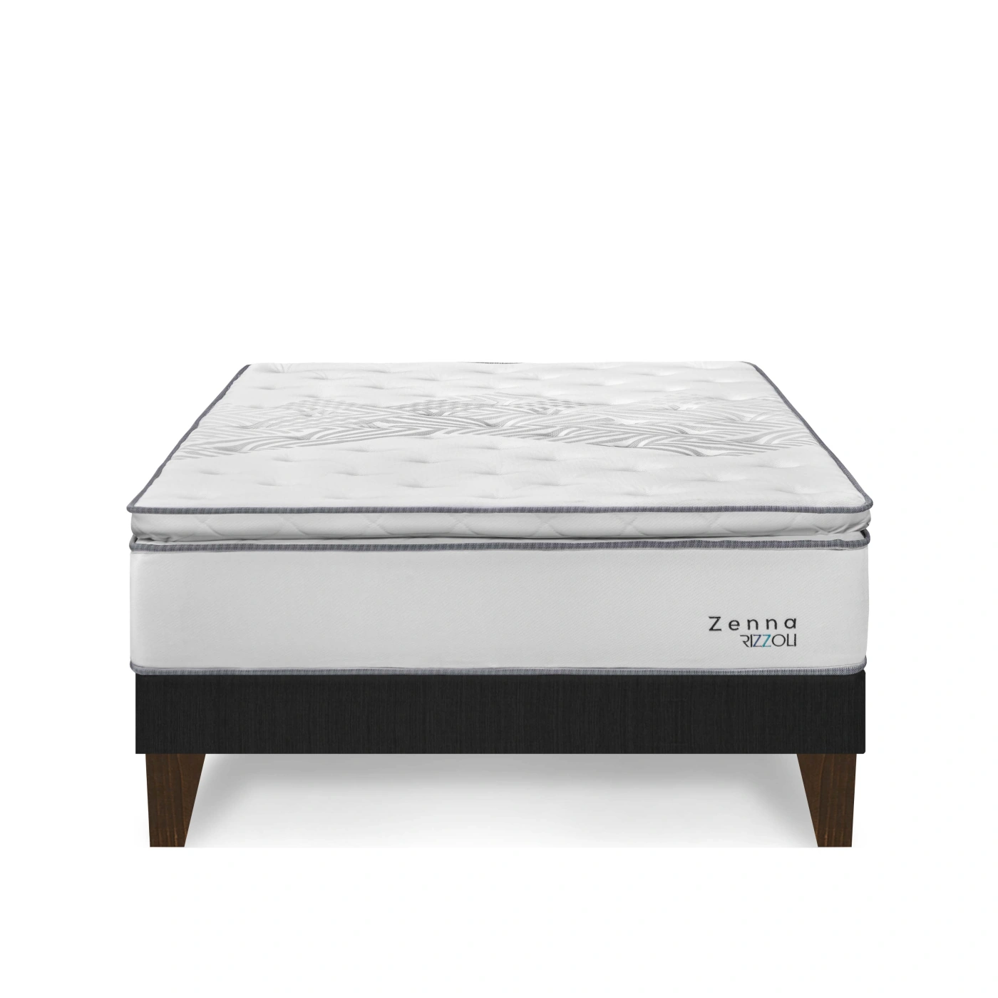 CAMA EUROPEA RIZZOLI ZENNA 2 PLAZAS GRIS - 1