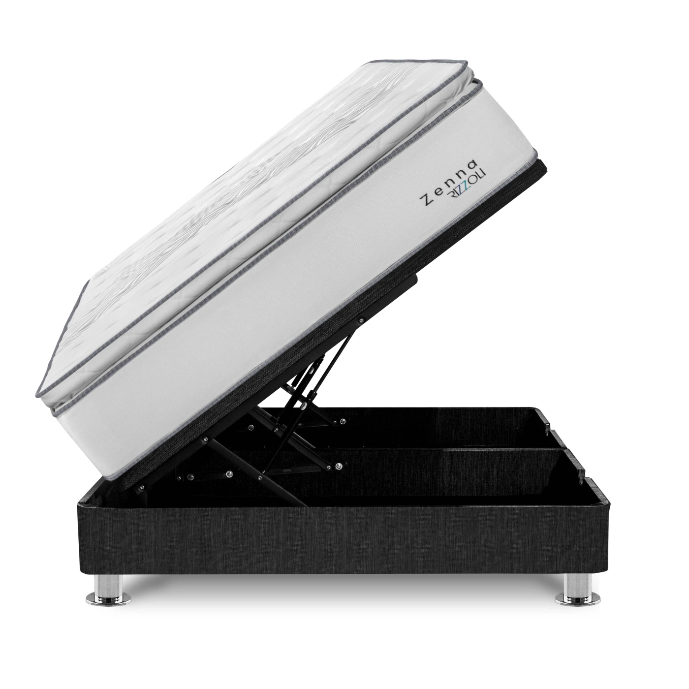 CAMA BOXET RIZZOLI ZENNA QUEEN GRIS - 1