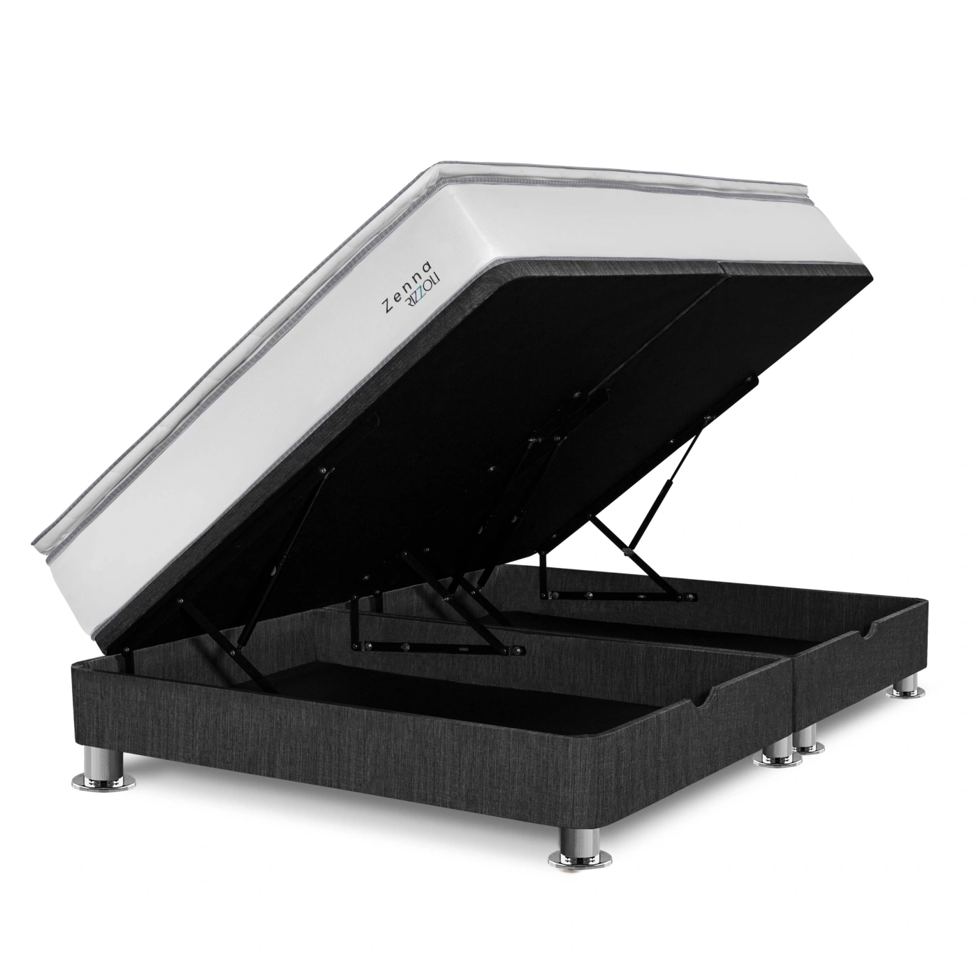 CAMA BOXET RIZZOLI ZENNA QUEEN GRIS - 2