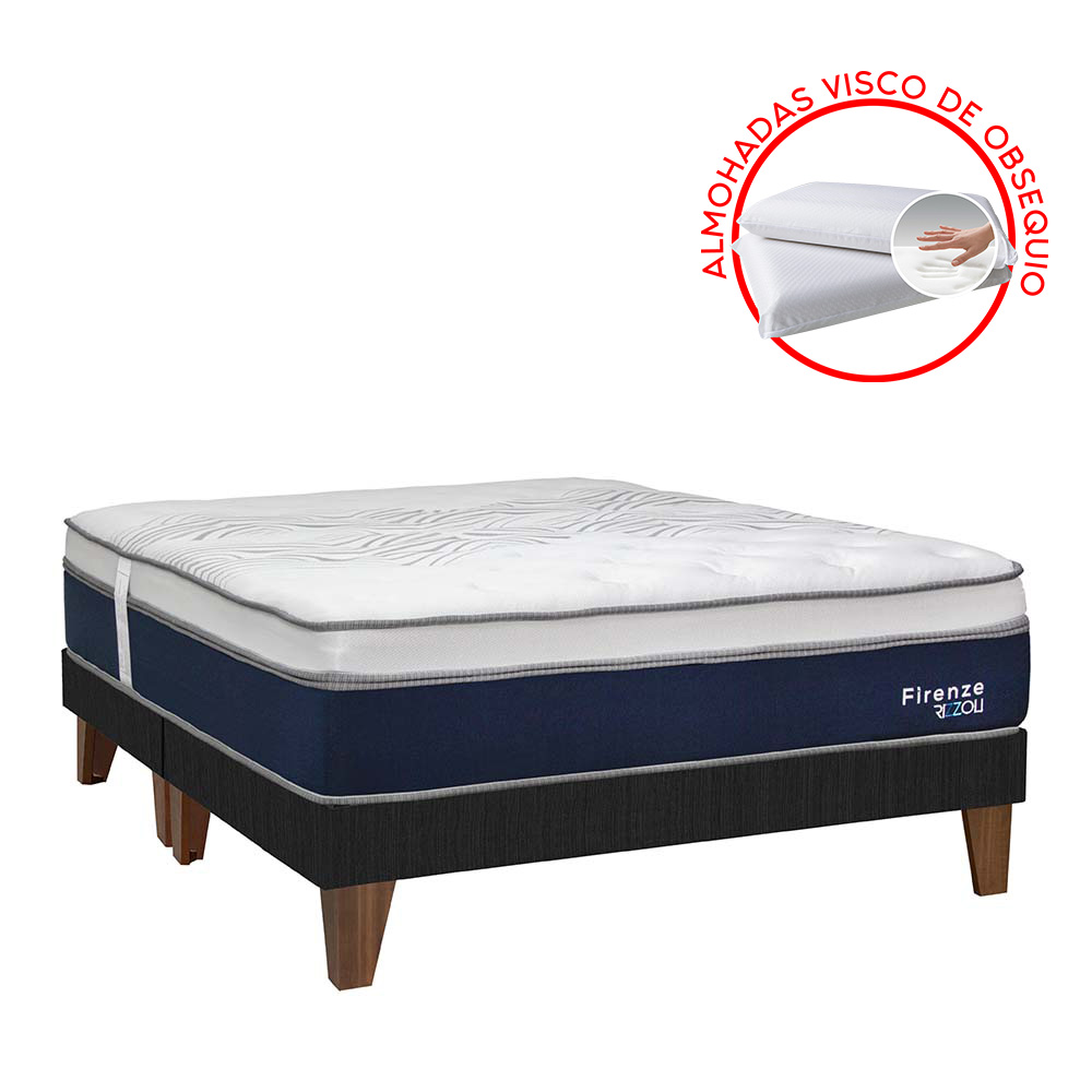 CAMA EUROPEA RIZZOLI FIRENZE QUEEN GRIS - 1