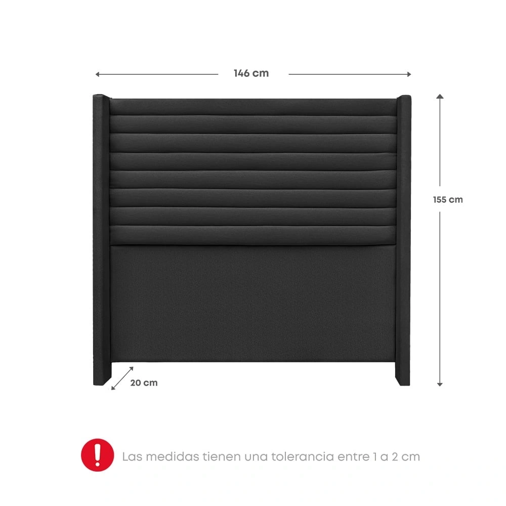 DORMITORIO RIZZOLI FIRENZE 2 PLAZAS CON CAJONES GRIS - 7