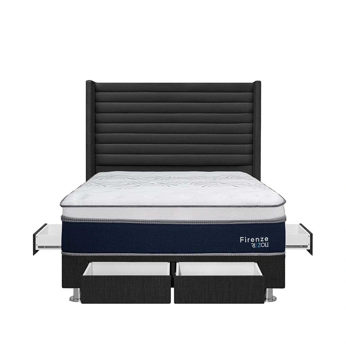 DORMITORIO RIZZOLI FIRENZE QUEEN CON CAJONES GRIS - 2