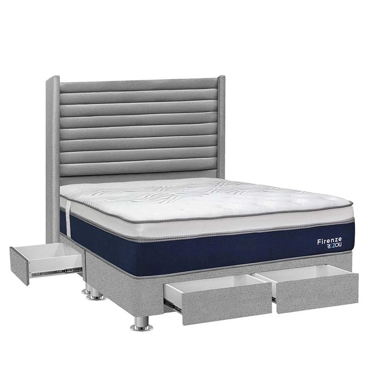 DORMITORIO AMERICANO RIZZOLI FIRENZE KING CON CAJONES PLATA - 3