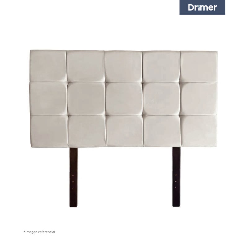 CABECERA DRIMER CUADROS QUEEN BEIGE - 1