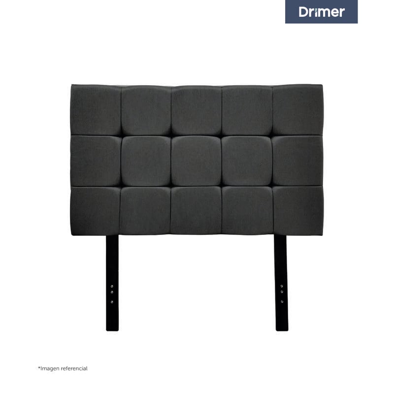 CABECERA DRIMER CUADROS 2 PLAZAS GRIS - 1