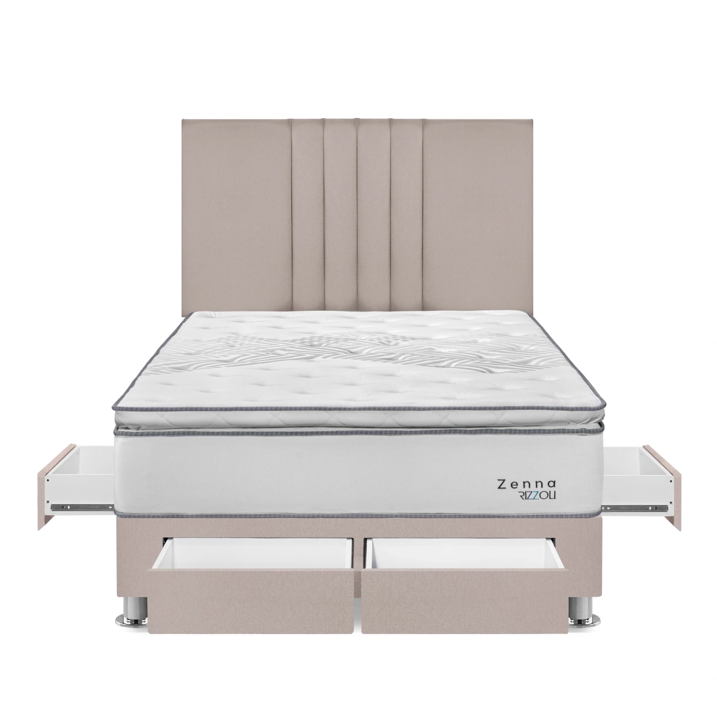 DORMITORIO RIZZOLI ZENNA 2 PLAZAS CON CAJONES SPRING BEIGE - 1