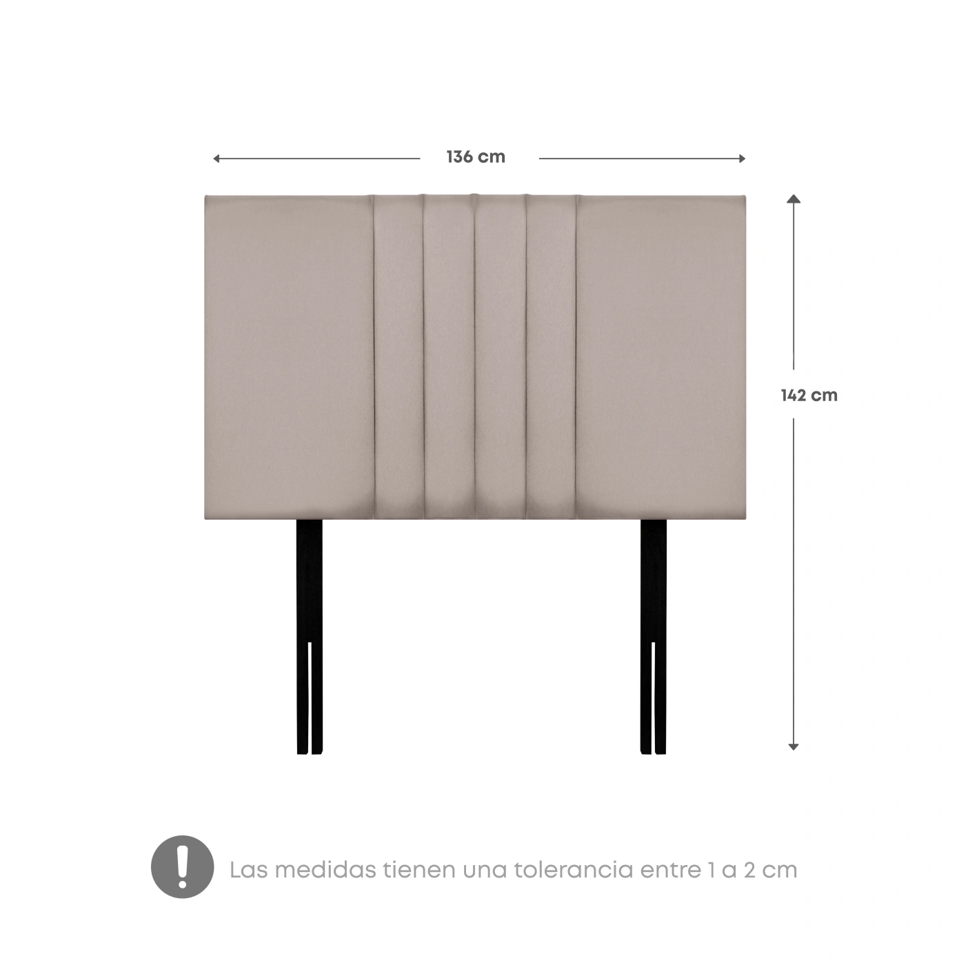 DORMITORIO RIZZOLI ZENNA 2 PLAZAS CON CAJONES SPRING BEIGE - 7