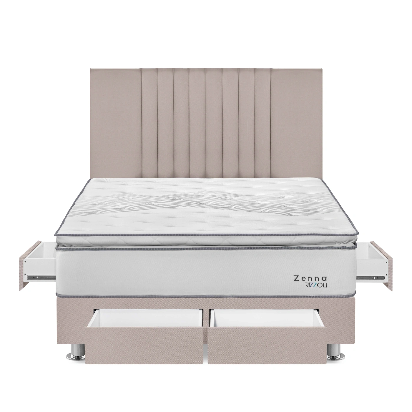 DORMITORIO RIZZOLI ZENNA KING CON CAJONES SPRING BEIGE - 1