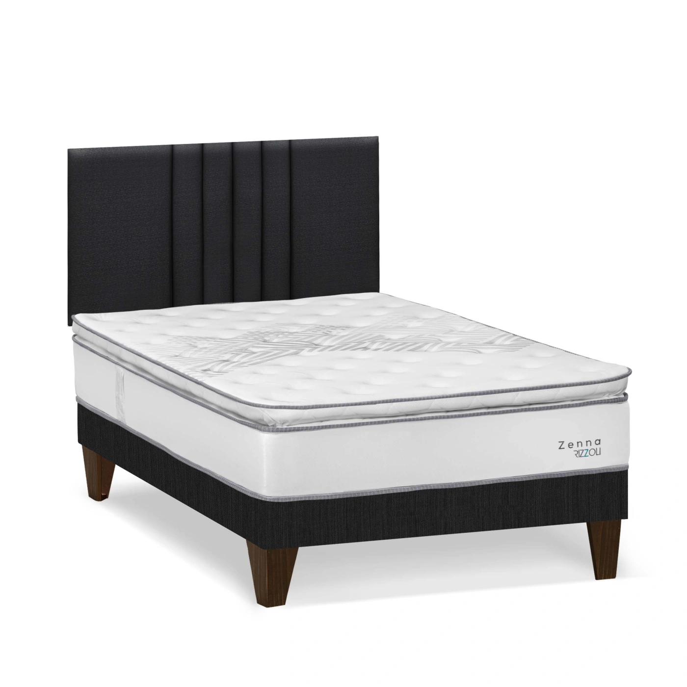 DORMITORIO EUROPEO RIZZOLI ZENNA 2 PLAZAS SPRING GRIS - 2