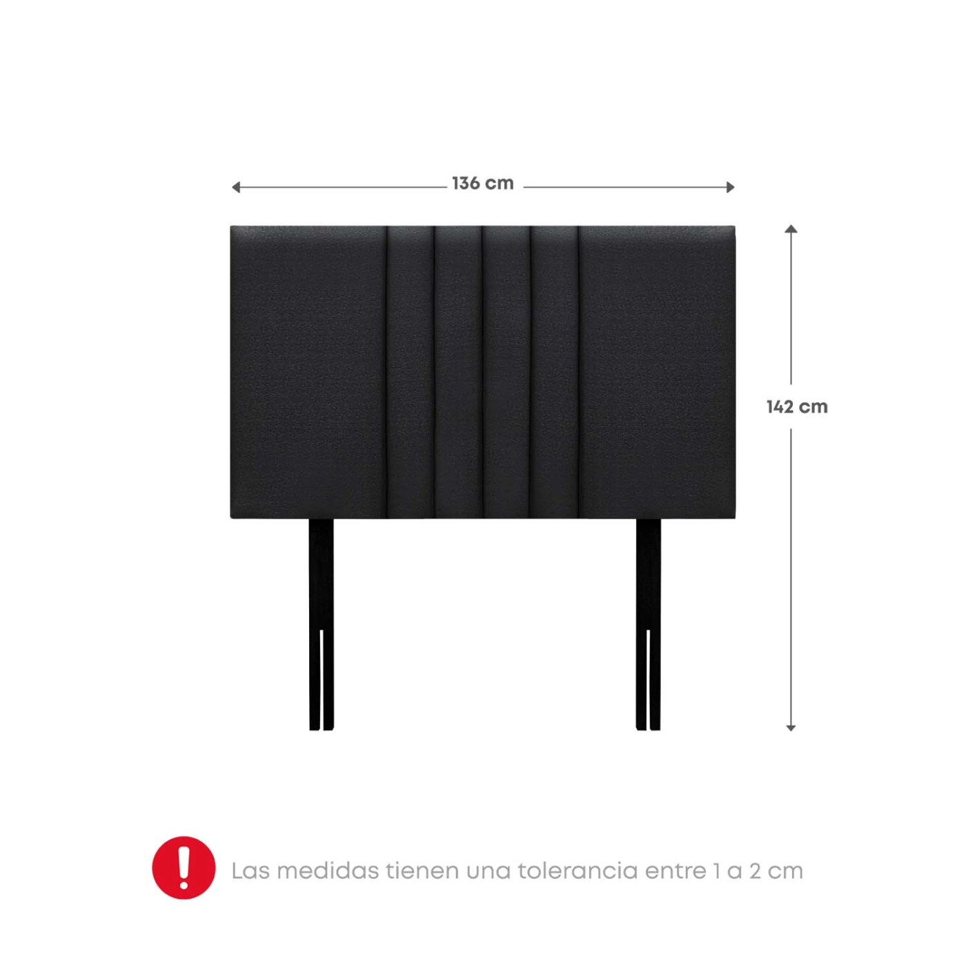 DORMITORIO EUROPEO RIZZOLI ZENNA 2 PLAZAS SPRING GRIS - 7