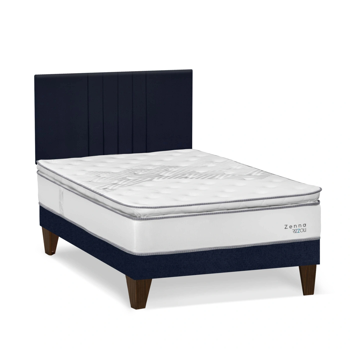DORMITORIO EUROPEO RIZZOLI ZENNA 2 PLAZAS SPRING AZUL - 2