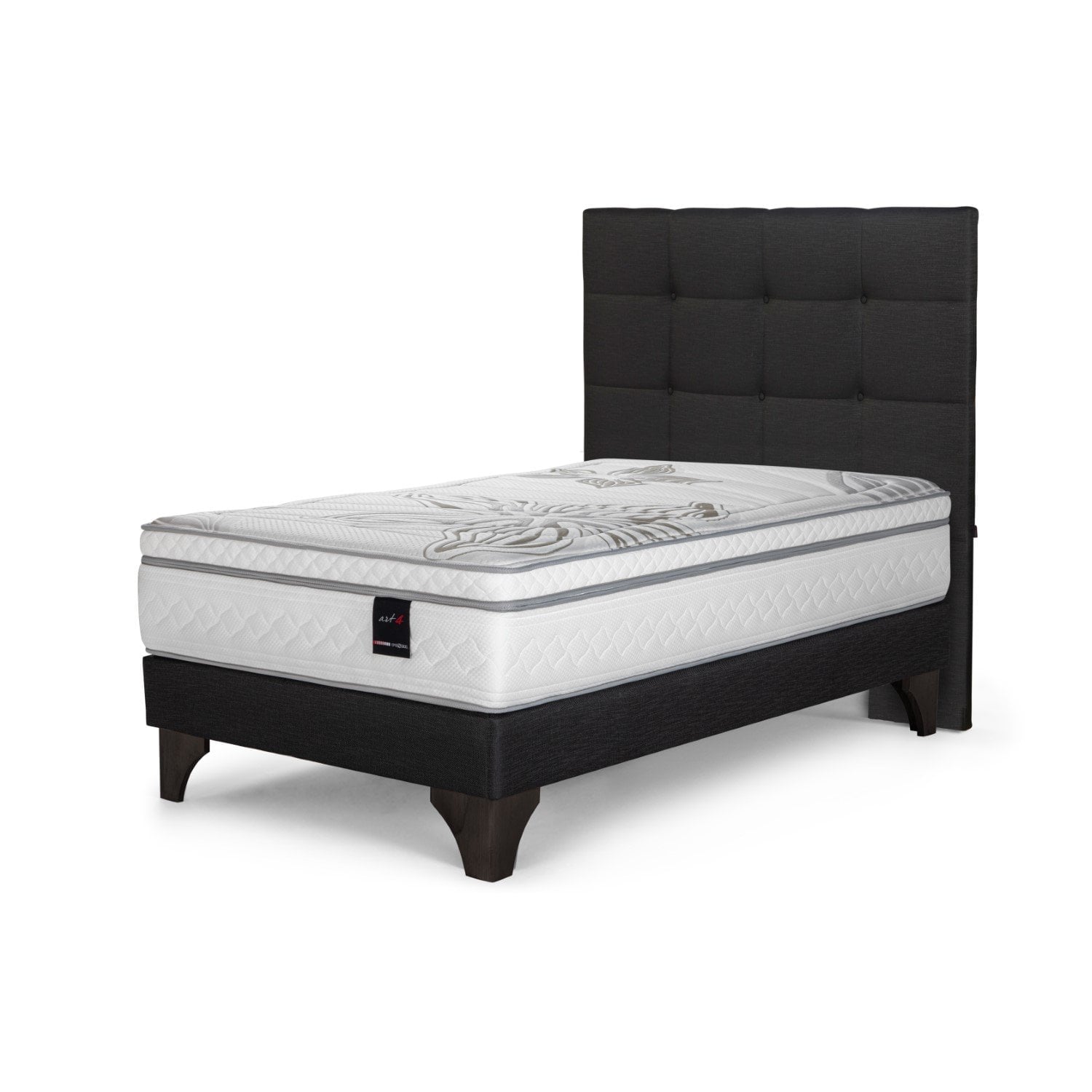 DORMITORIO EUROPEO ROSEN ART 4 1.5 PLAZAS ISSEY GRAFITO - 1