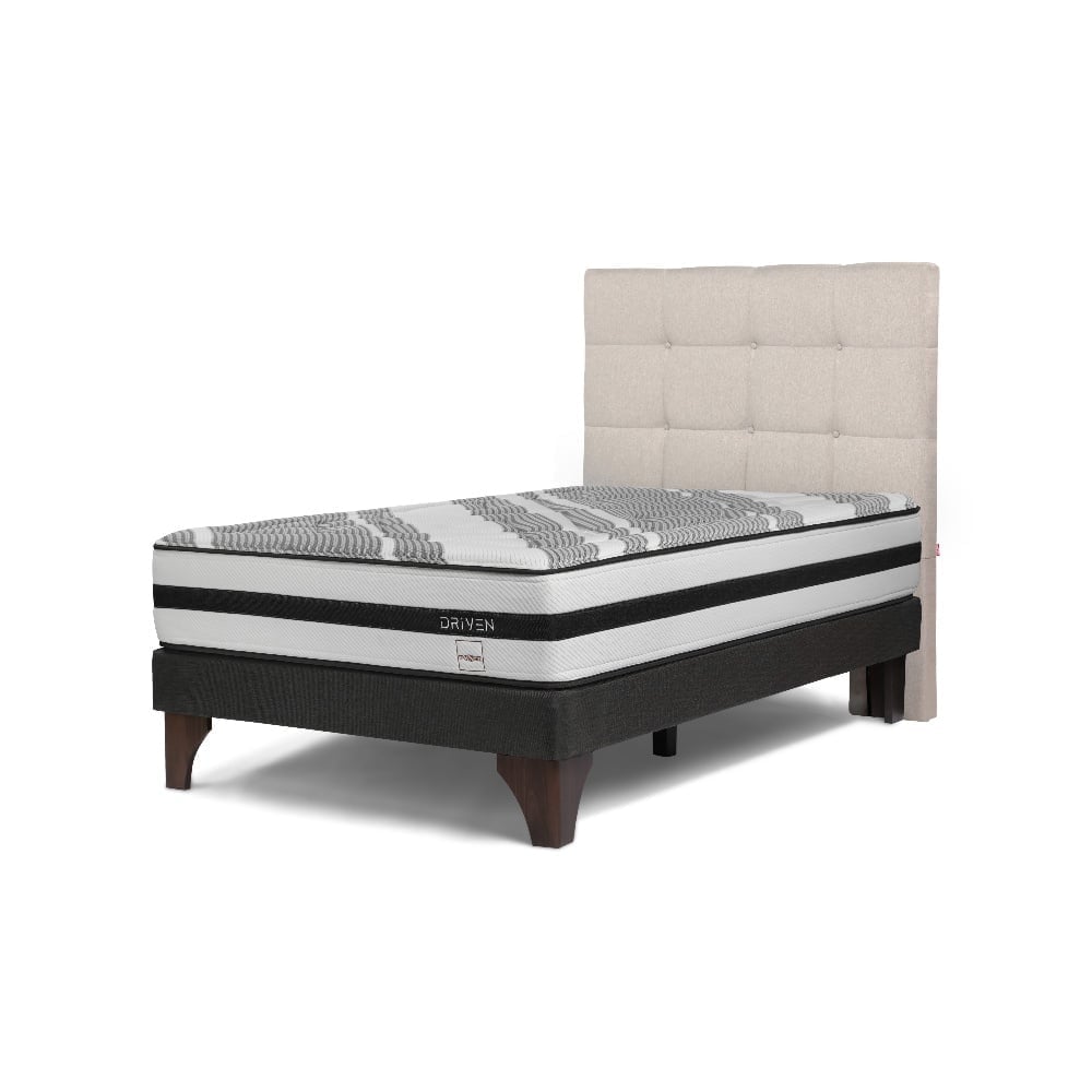 DORMITORIO EUROPEO ROSEN DRIVEN 1.5 PLAZAS ISSEY NIEBLA - 1